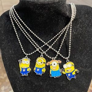 Minions Charm Pendant w/ Adjustable Metal Ball Chain. 4 styles to choose from.